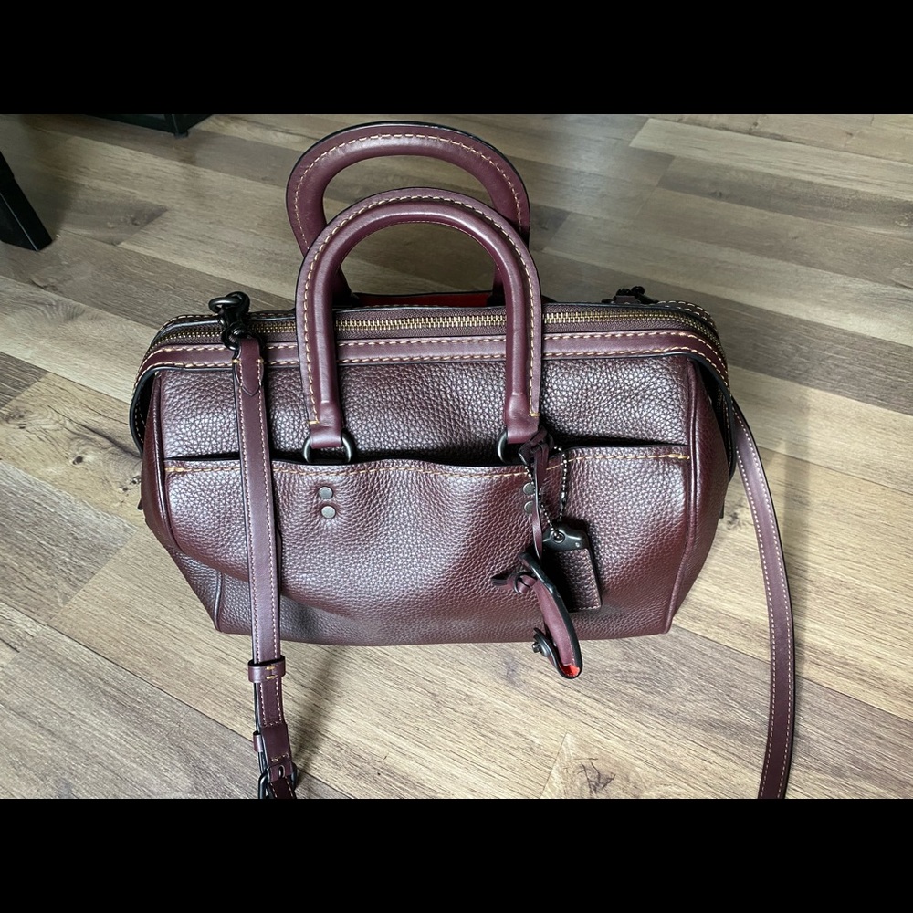 Coach Rogue Satchel Oxblood Barrel Bag Crossbody
